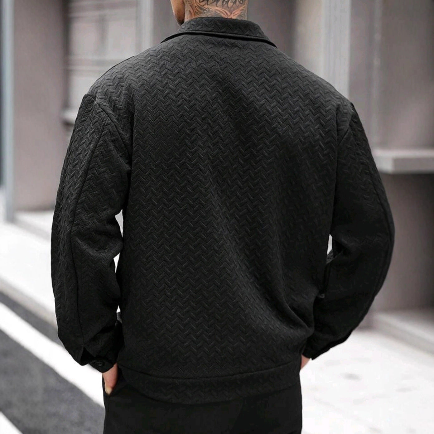 Men's Casual Jacquard Large-pocket Jacket